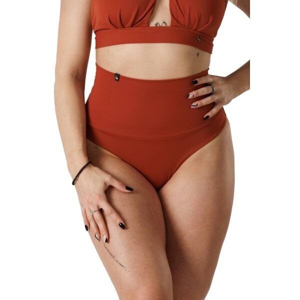 GOLDBEE SHAPEWEAR SWIMWEAR BOTTOMS Dámské stahovací plavecké kalhotky, oranžová, velikost S