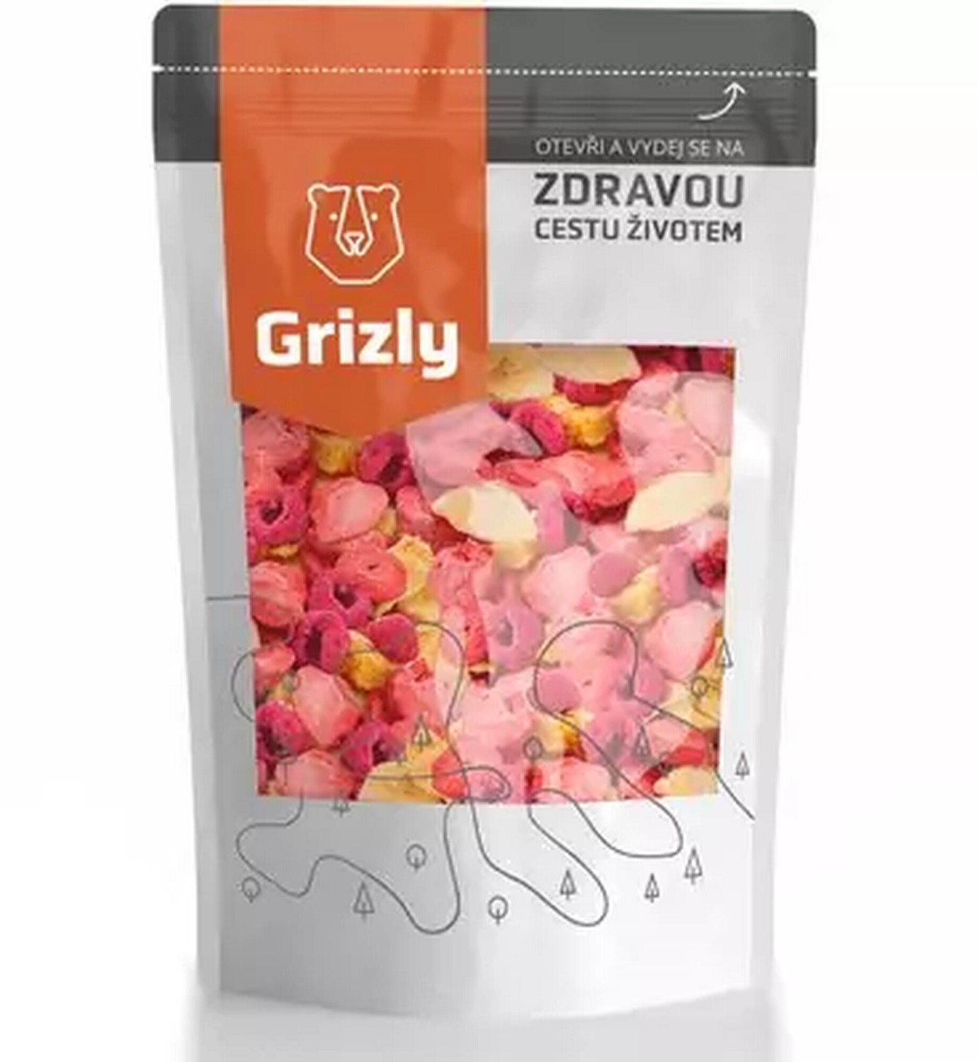 GRIZLY sušené ovoce - Lyo mix Šestka, lyofilizované, 125g - Glšest125