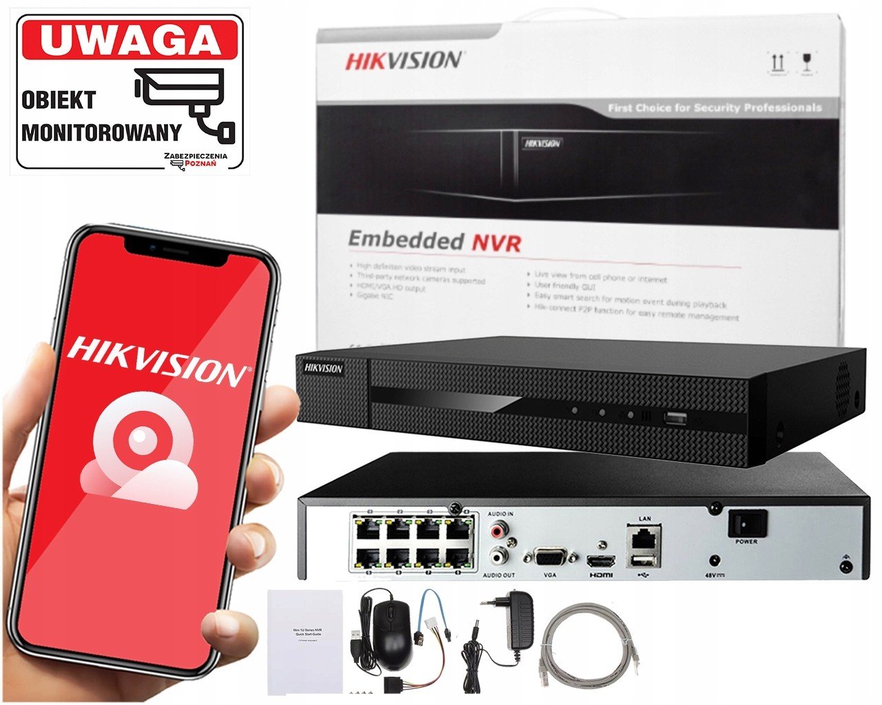 Registrace Hikvision 8x PoE pro 8Mpx Nvr Ip kamery