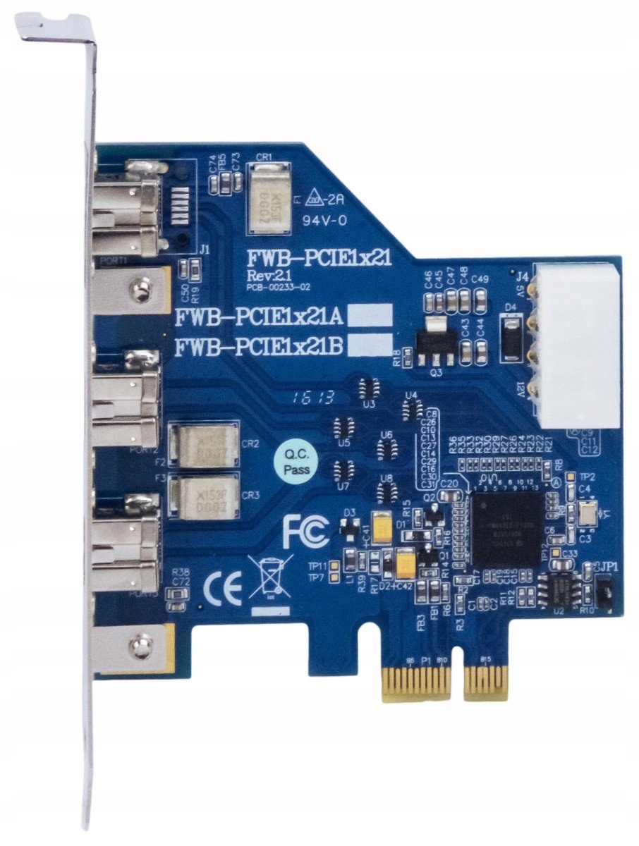 Ioi FWB-PCIE1X21B 3-PORTOVÝ FireWire Adaptér PCIe