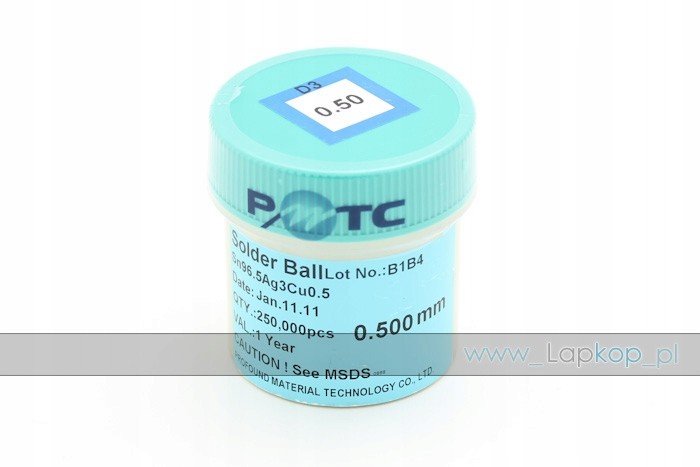 Kule Bga Pmtc 0.5 mm 250 000 Olovnatá tyč 0,5