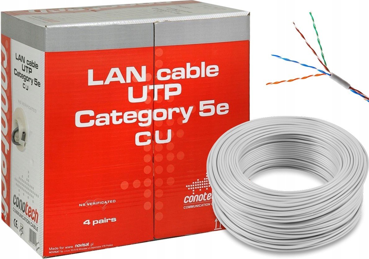 Ethernetový síťový kabel Šroubovák U/utp 5 100 metrů
