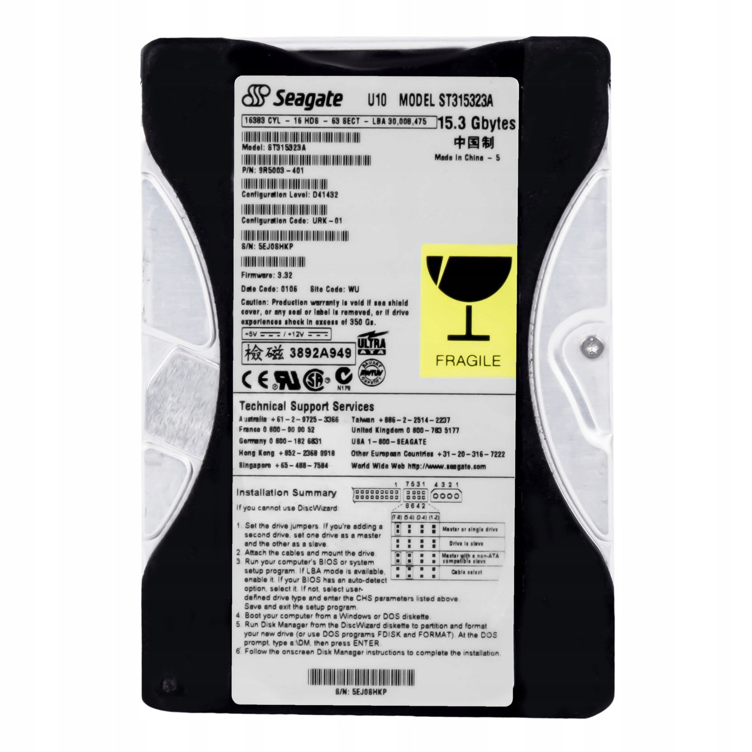 Seagate U10 15.3GB 5.4K Ata 3.5'' ST315323A