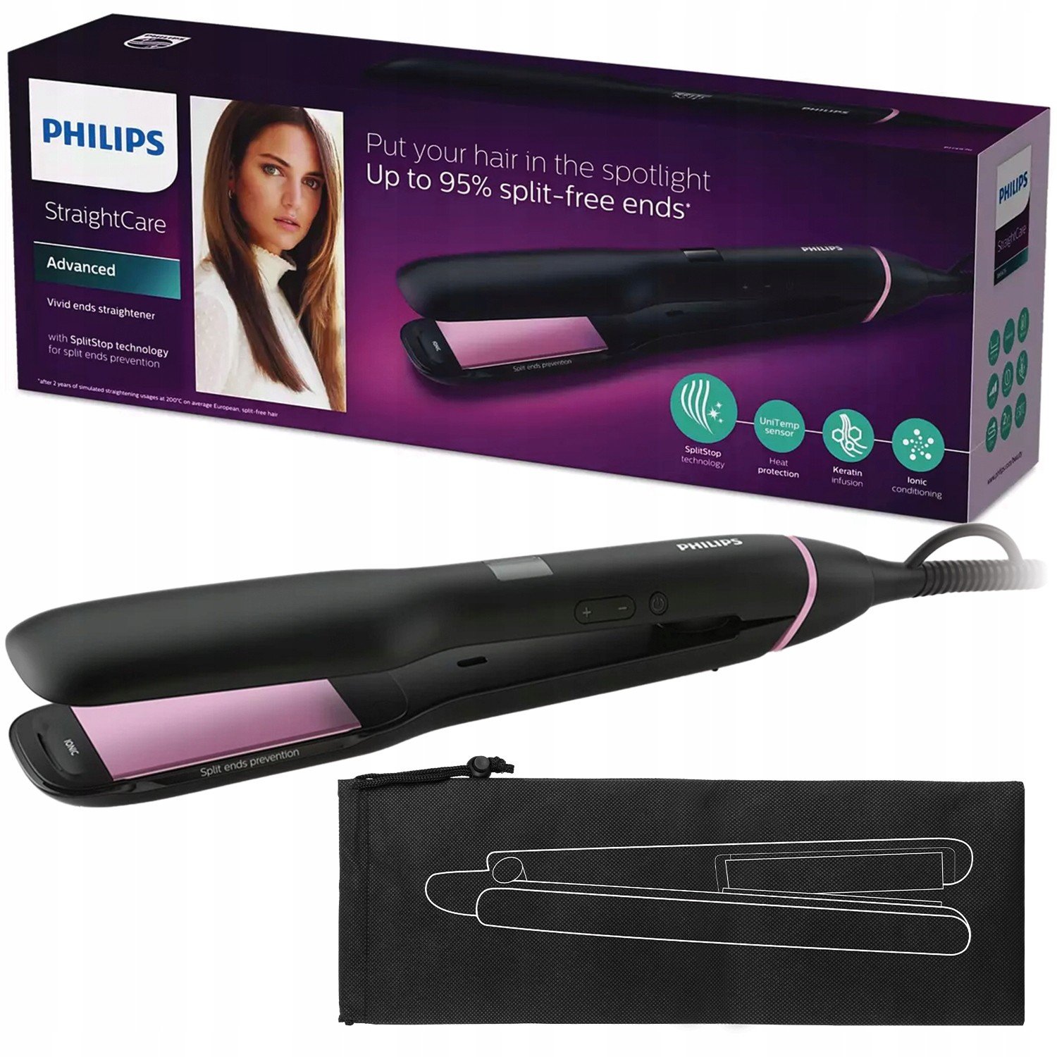 Žehlička Philips Keratinové Keramické Pouzdro