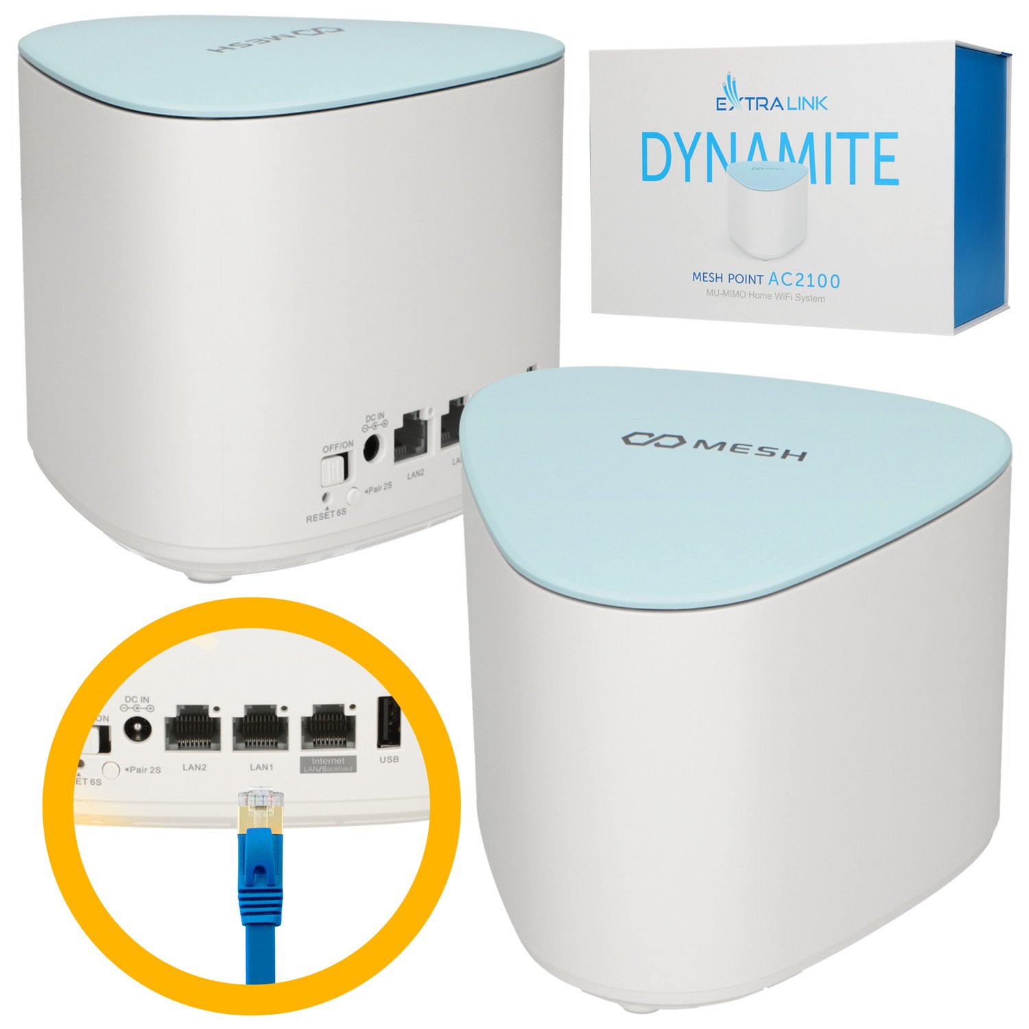 Router Wifi Mesh Do Domu Dynamite C21 AC2100 Deco