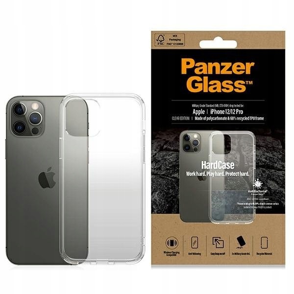 Antibakteriální pouzdro PanzerGlass ClearCase iPhone 12/12 Pro