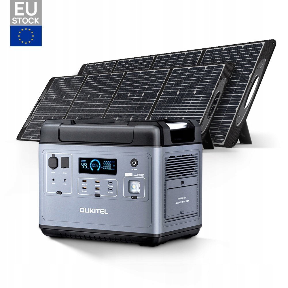 Stanice napájení 2000W+2ks solární panel 200W
