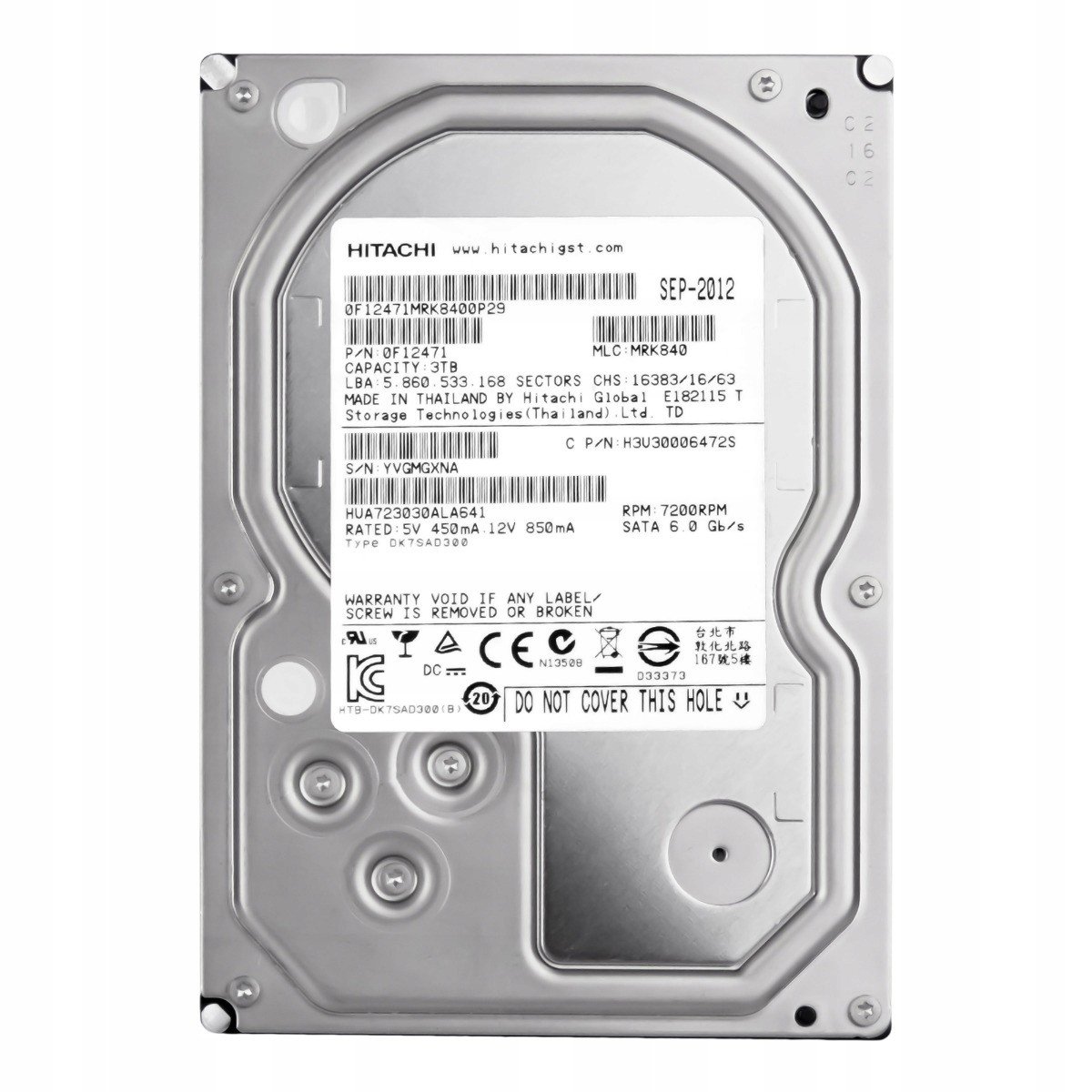 3TB 7,2K 64MB Sata III 3,5 HUA723030ALA641
