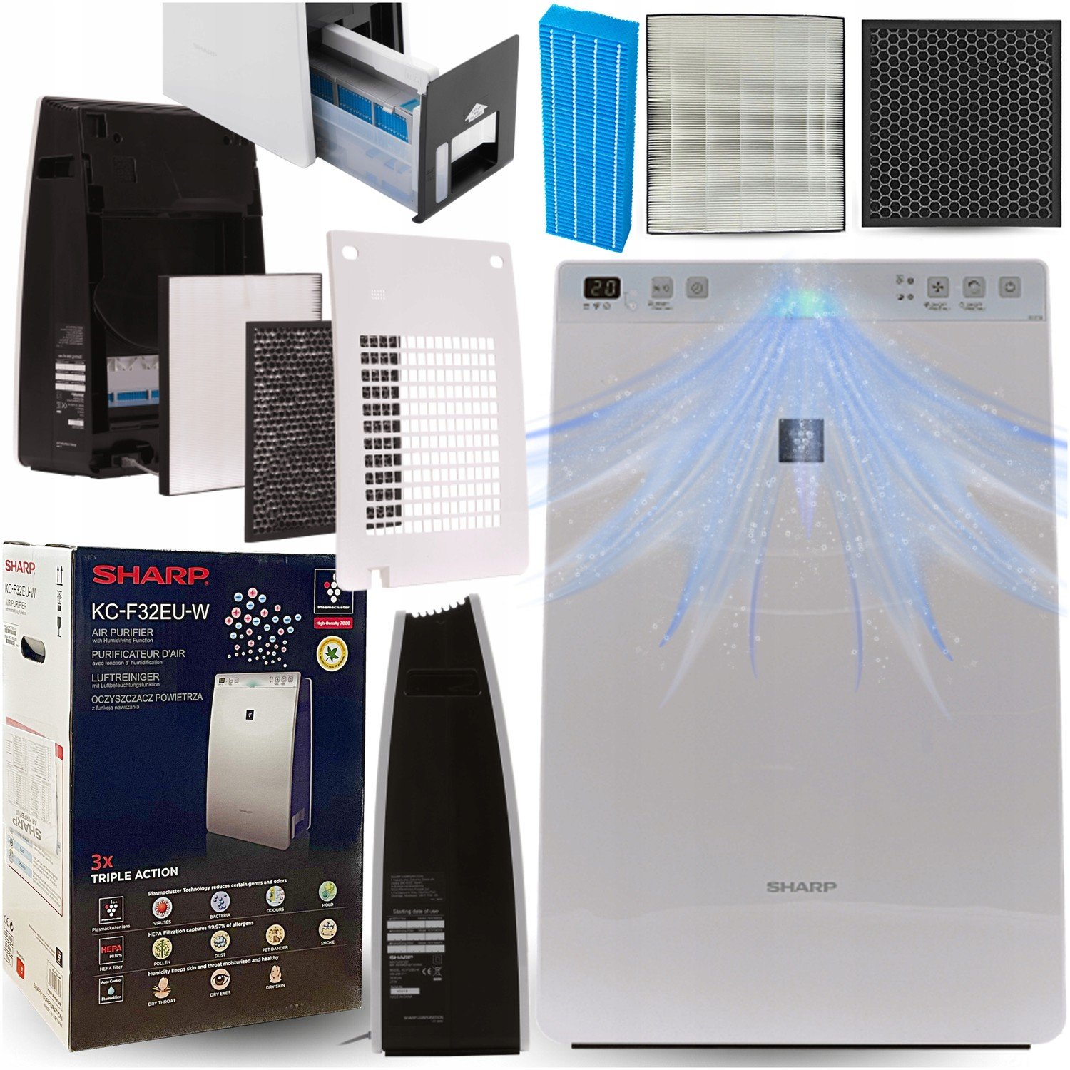 Čistička vzduchu Sharp KC-F32EUW Navládání