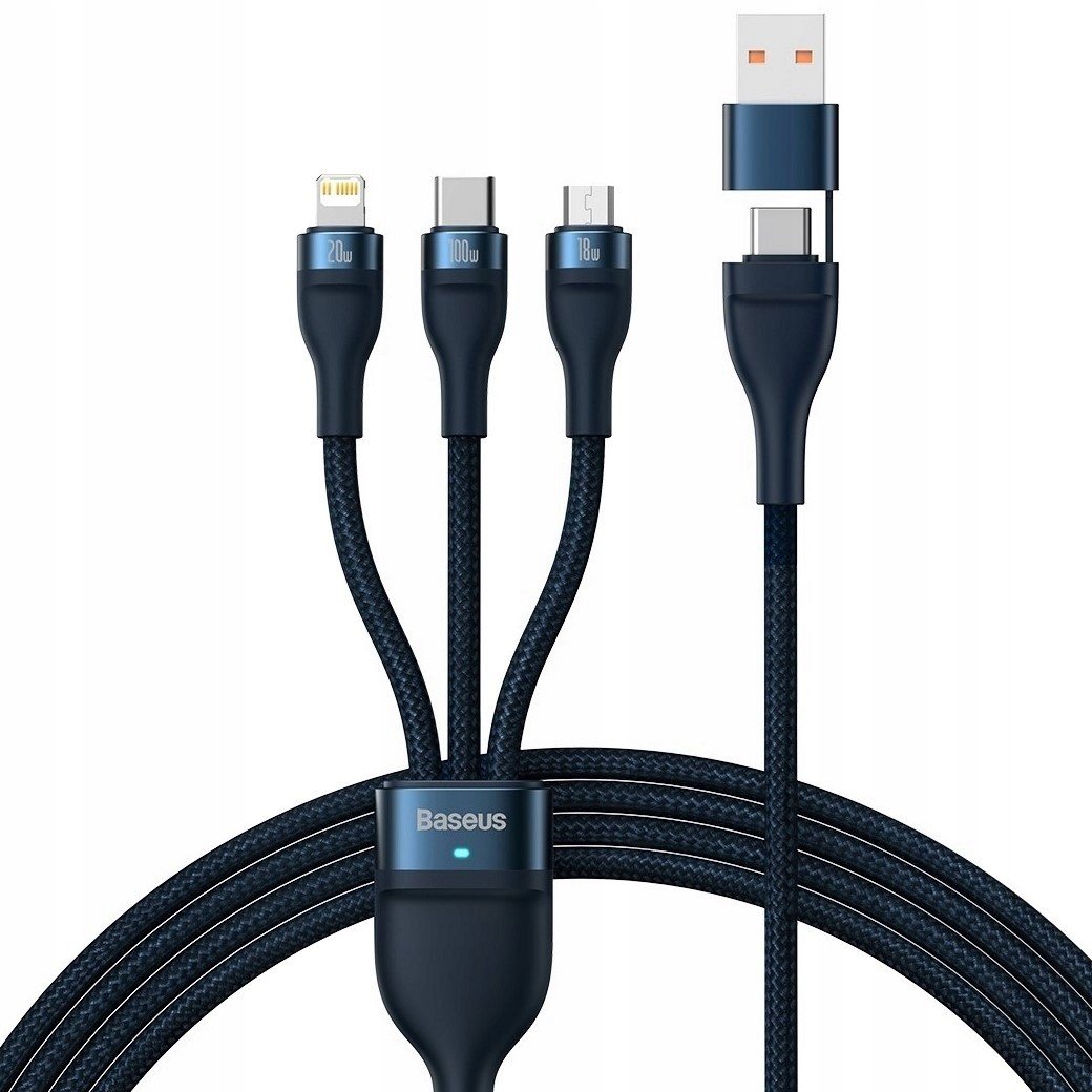 Baseus Usb Kabel Micro Lightning Usc-c 100W Pd Qc