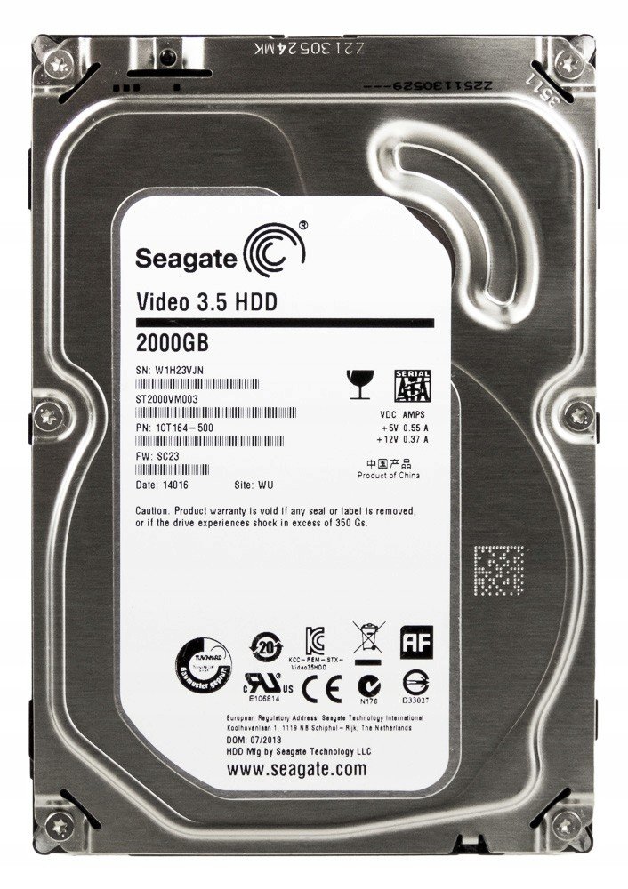 Seagate 2TB 5,9K 64MB Sata III 3,5'' ST2000VM003
