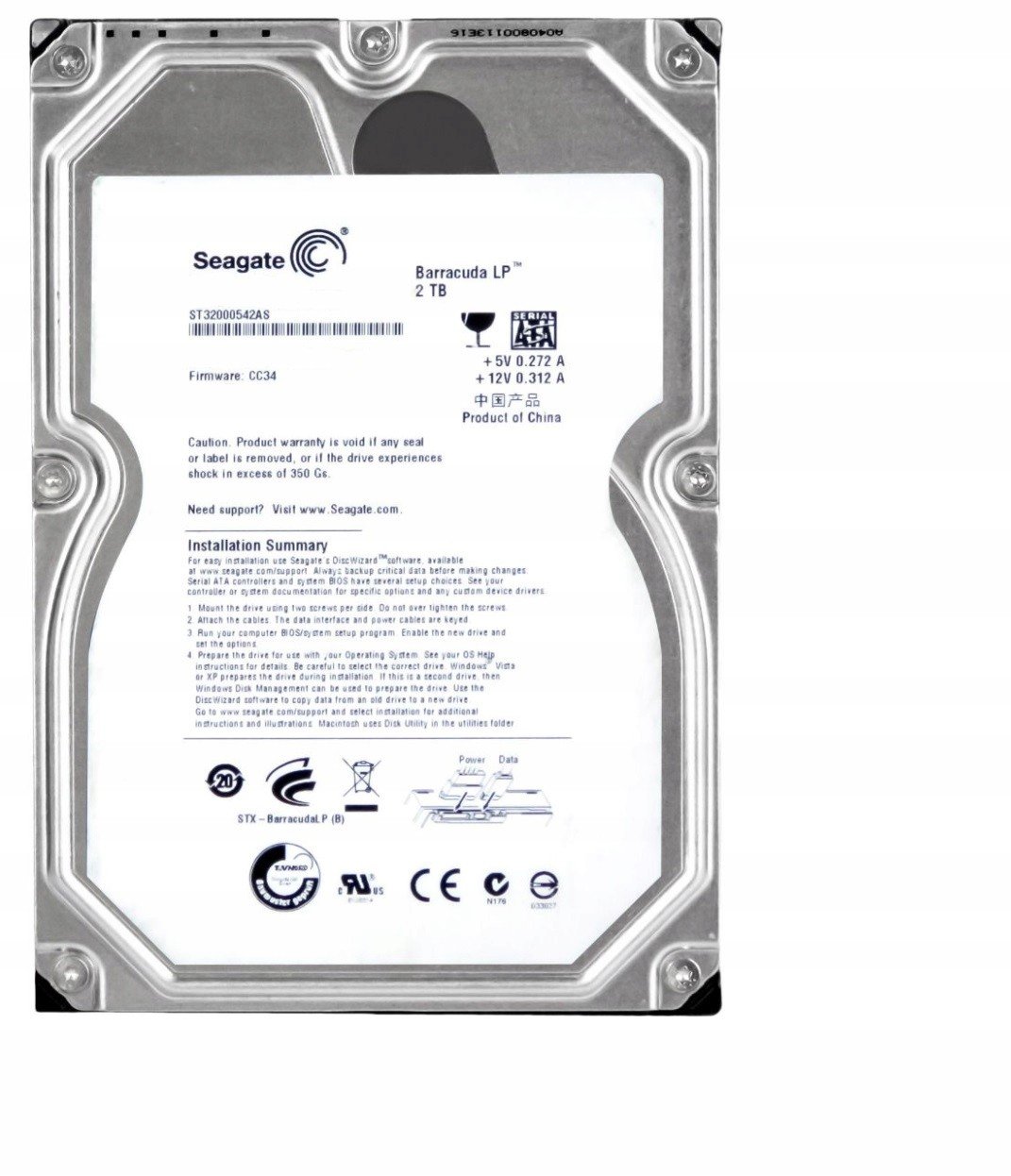 Pevný Disk Seagate ST32000542AS 2TB 3.5