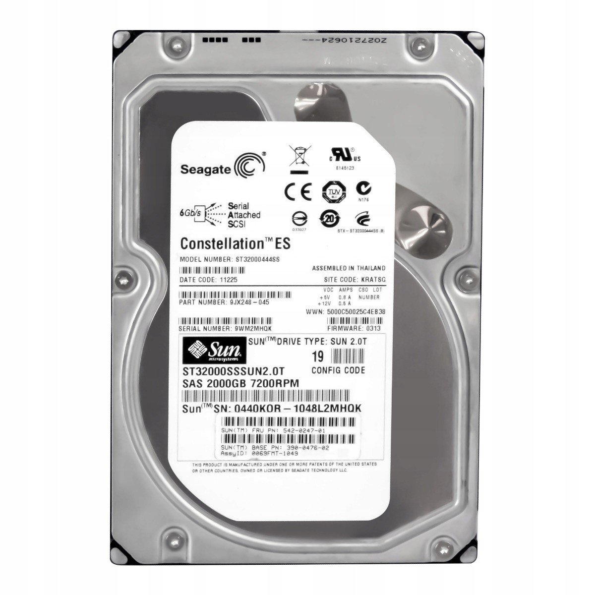Sun 542-0274-01 2TB SAS-2 3.5'' ST32000SSSUN2.0T