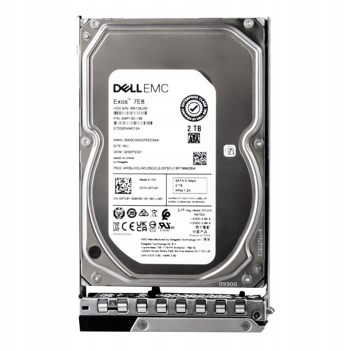 Dell 0X7C91 2TB 7.2K 256MB Sata III ST2000NM012A