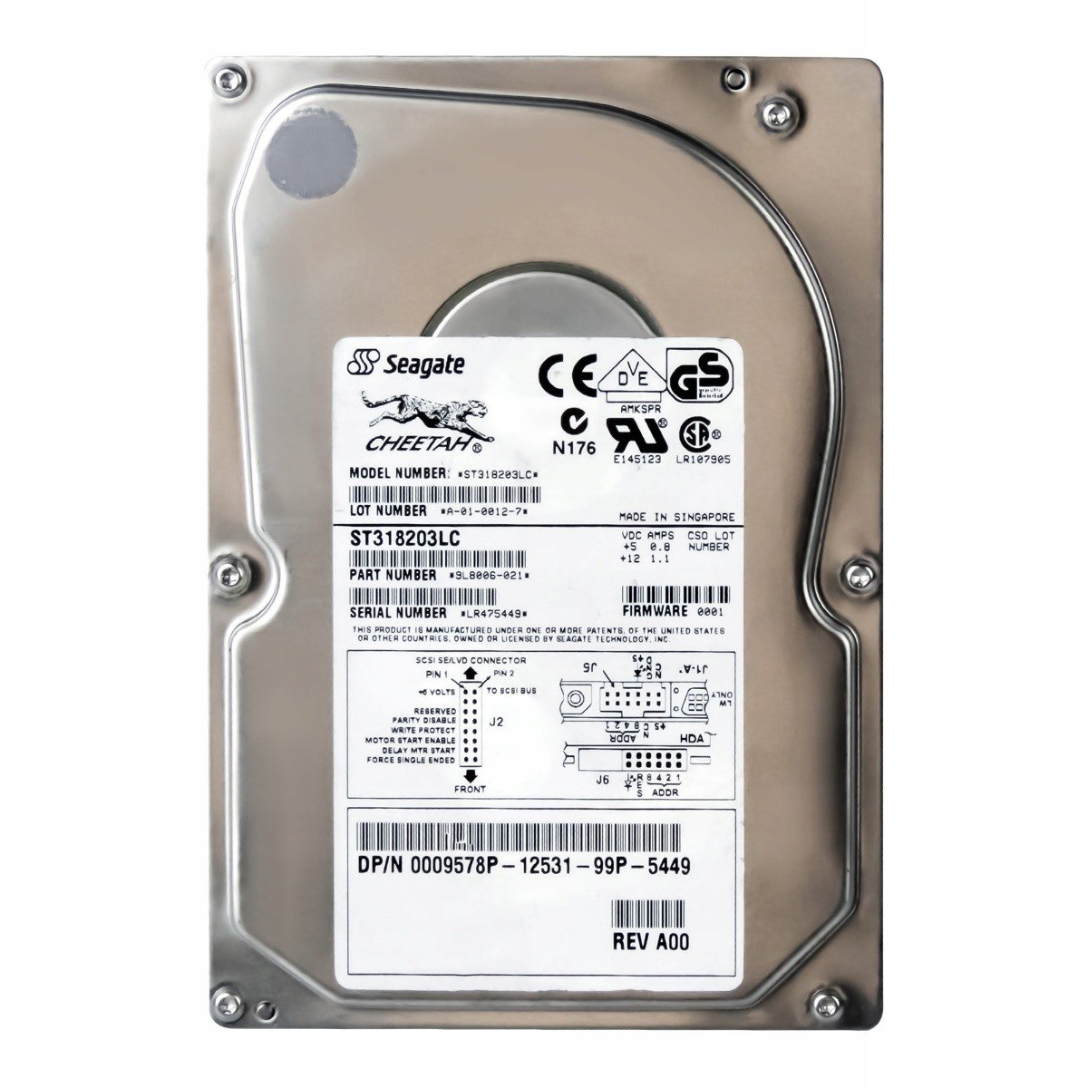 Dell 09578P 18GB 10K Scsi U160 3,5'' ST318203LC