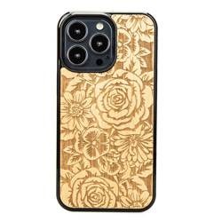 Dřevěné Pouzdro Na Iphone 13 Pro Růže Aniegre Case