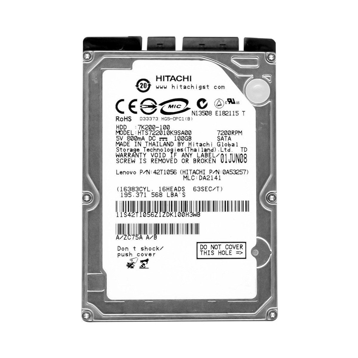 100GB 7,2k 16MB Sata 2,5'' HTS722010K9SA00