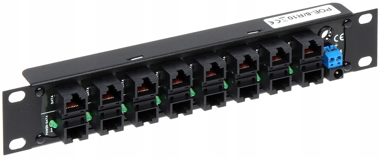 Patch panel POE-8/R10 pro Rack skříně 10