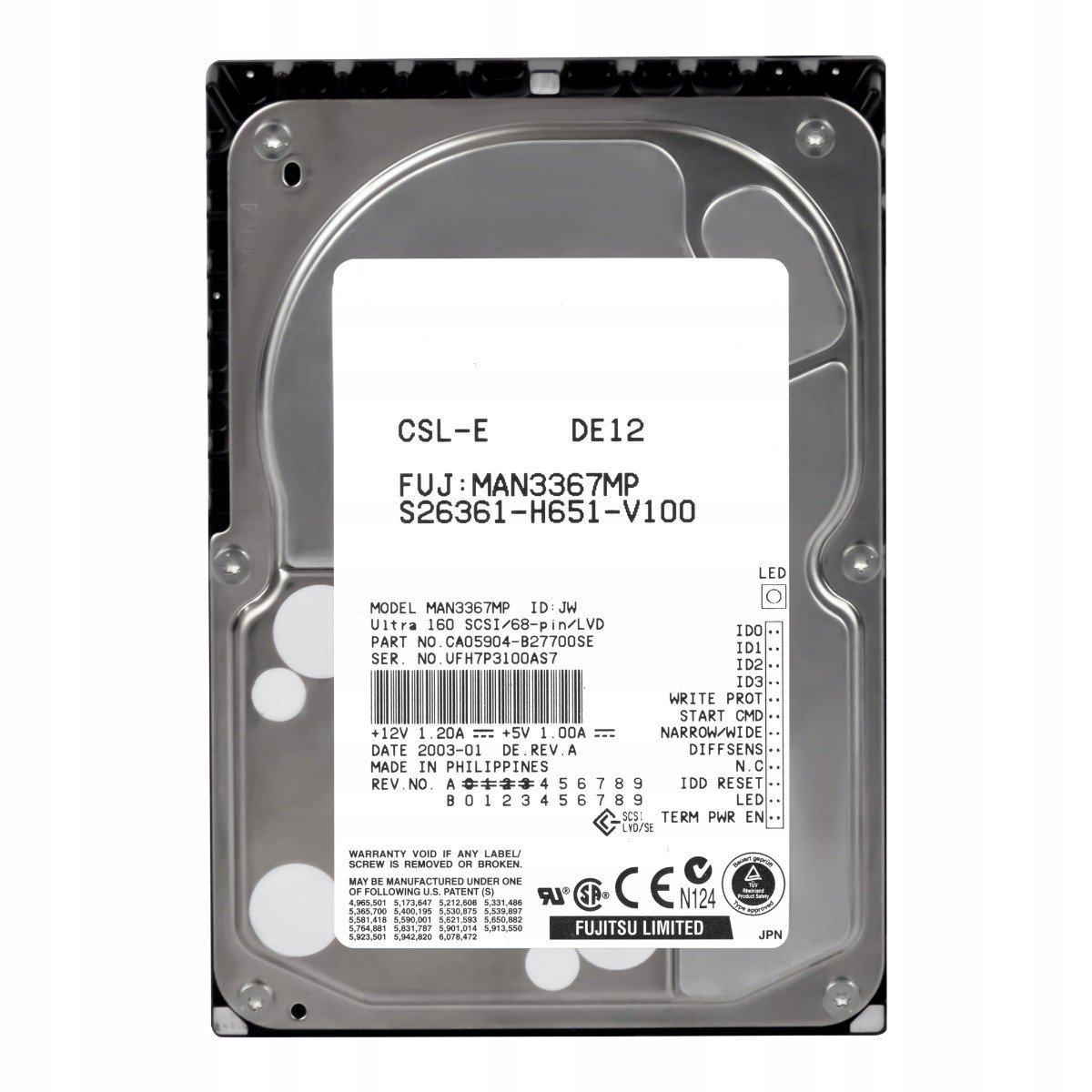 Fujitsu S26361-H651-V100 36GB 10K 3,5'' MAN3367MP