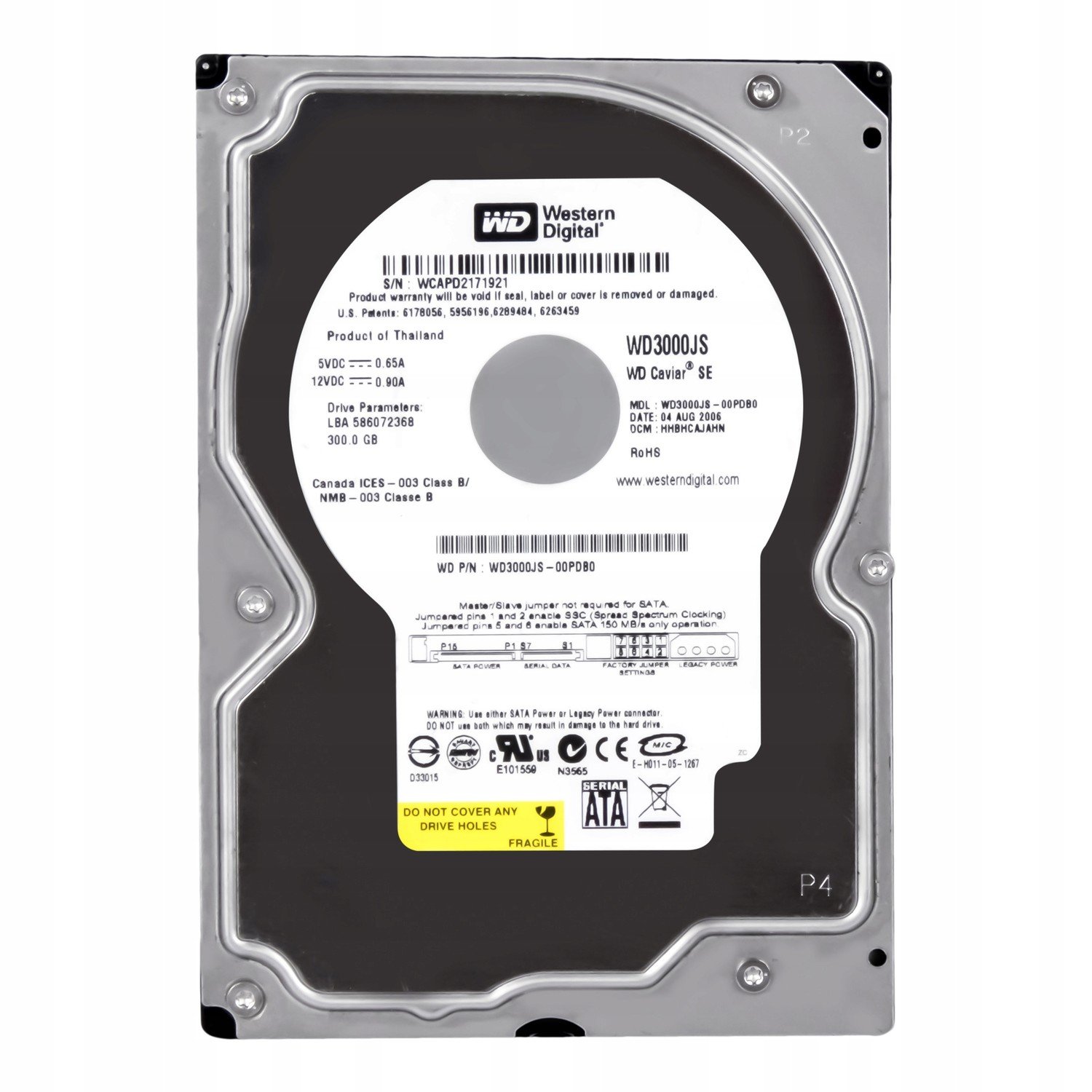 Wd Caviar Se 300GB 7.2K 8MB Sata II 3.5'' WD3000JS