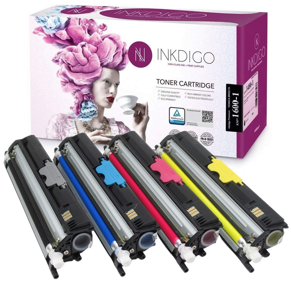 4x Toner pro Konica Minolta Magicolor 1600 Cmyk