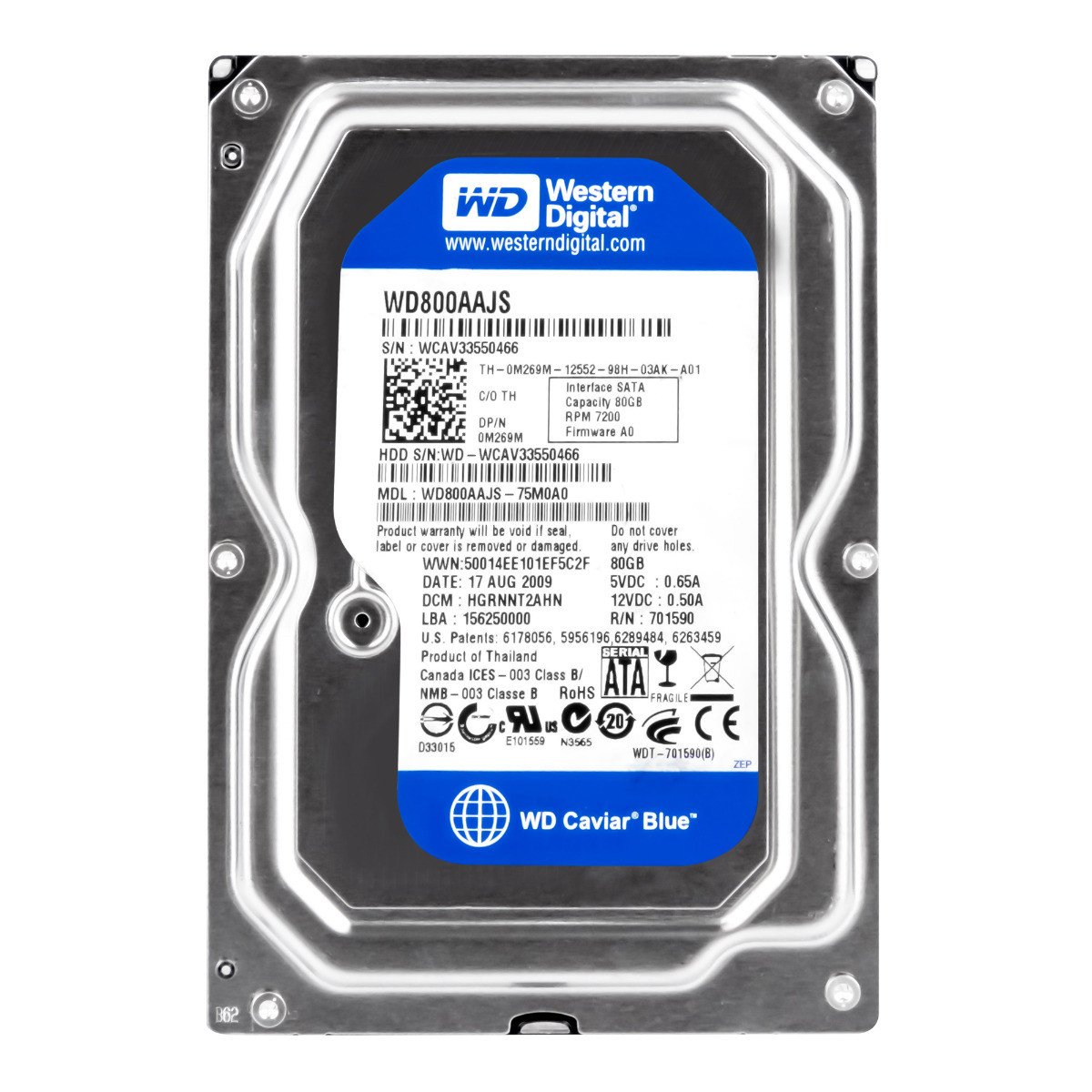 Dell 0M269M 80GB 7.2K 8MB Sata II 3.5'' WD800AAJS