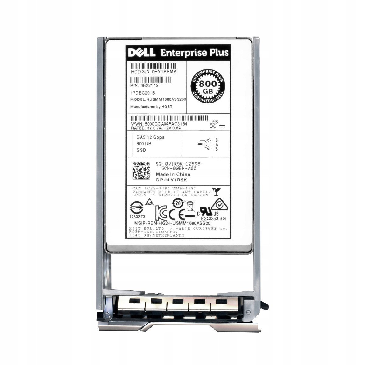 Dell 0V1R9K 800GB MLC SAS-3 2.5'' HUSMM1680ASS200