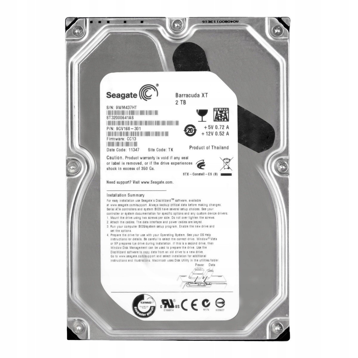 Seagate 2TB 7.2K 64MB Sata III 3.5'' ST32000641AS