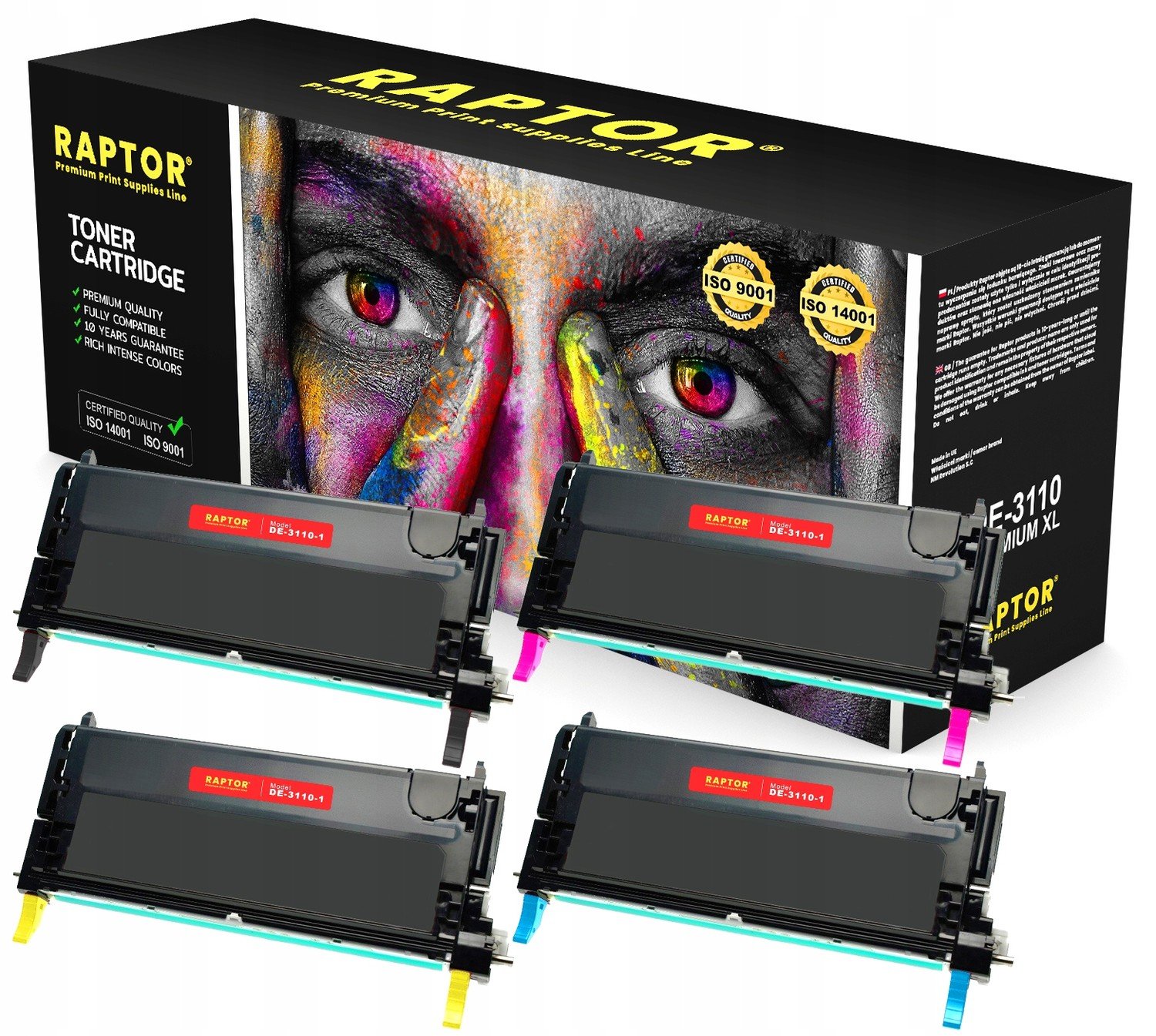 4x Toner Do Dell 3110CN 3115cdn 3115CN Sada Cmyk