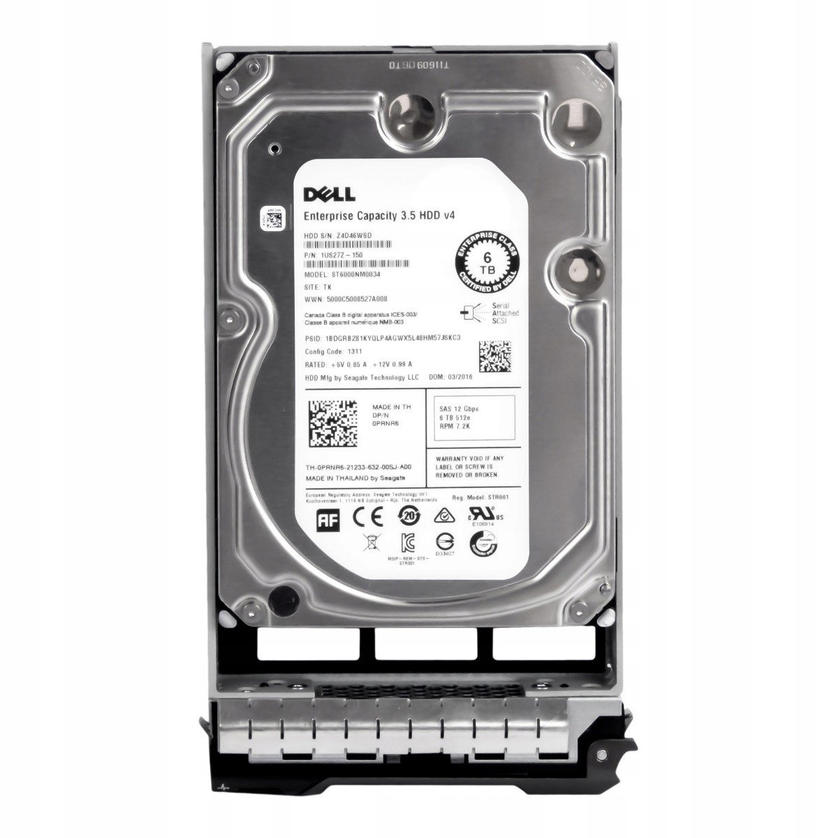 Dell 0PRNR6 6TB 7.2k 128MB SAS-3 3.5' ST6000NM0034