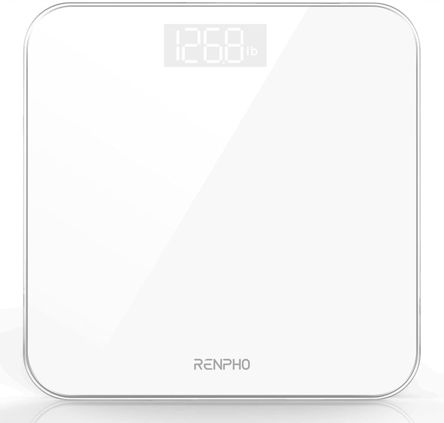 Koupelnová Váha Bílá LCD Sklo 180 Kg