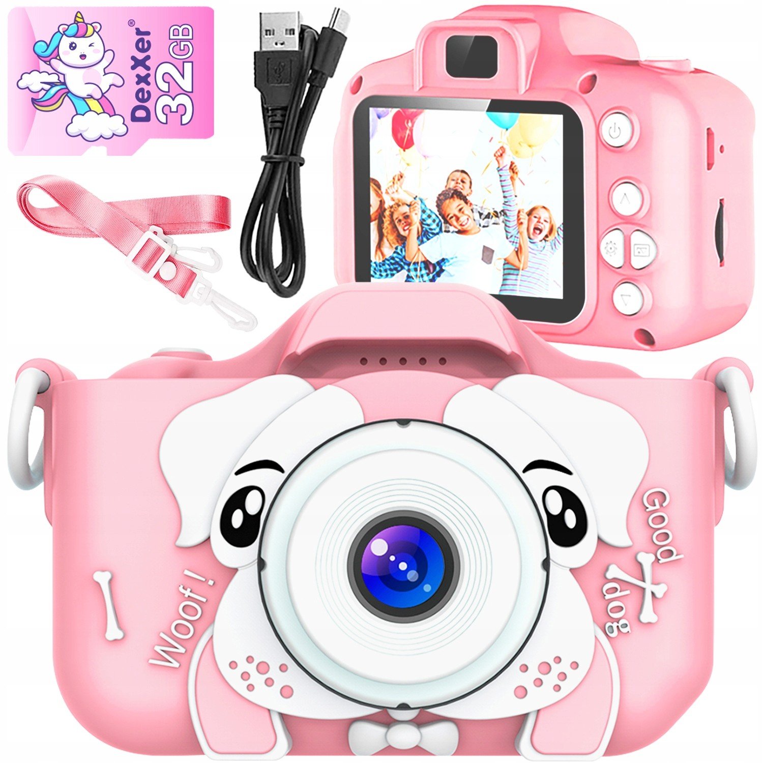 Fotoaparát Pro Děti Kamera Hračka 40Mpx 32GB Karta