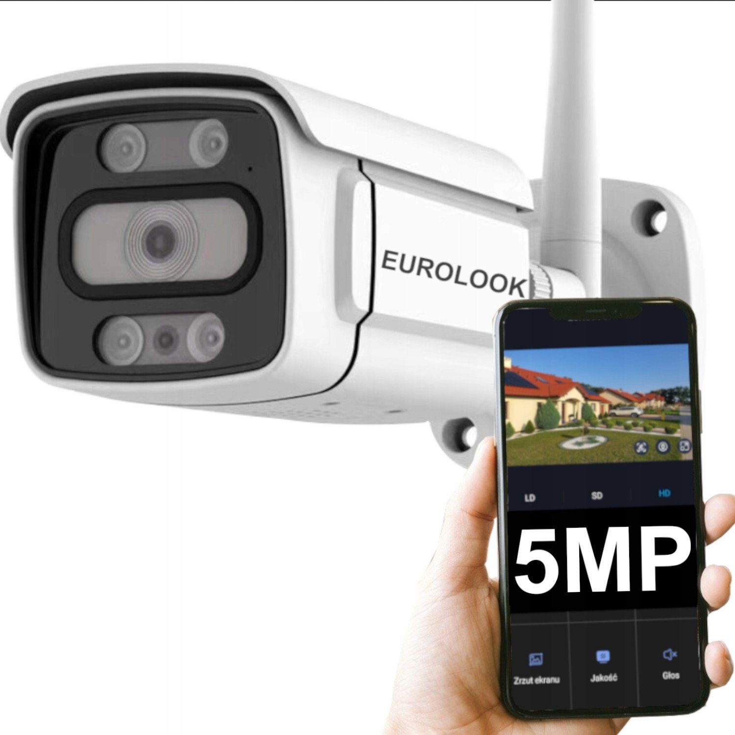 Venkovní Ip kamera WiFI 5Mpx Detekce Eurolook