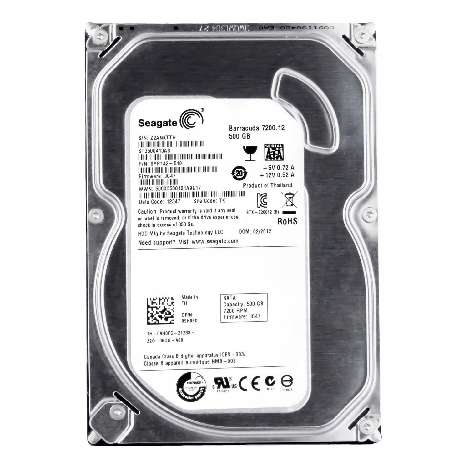 Dell 09H0FC 500GB 7.2K Sata III 3.5'' ST3500413AS