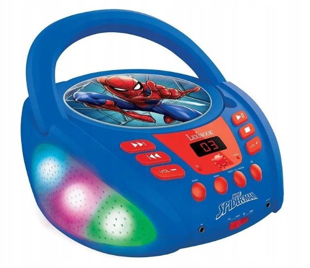 Boombox Spiderman CD přehrávač Aux Spider-MAN New