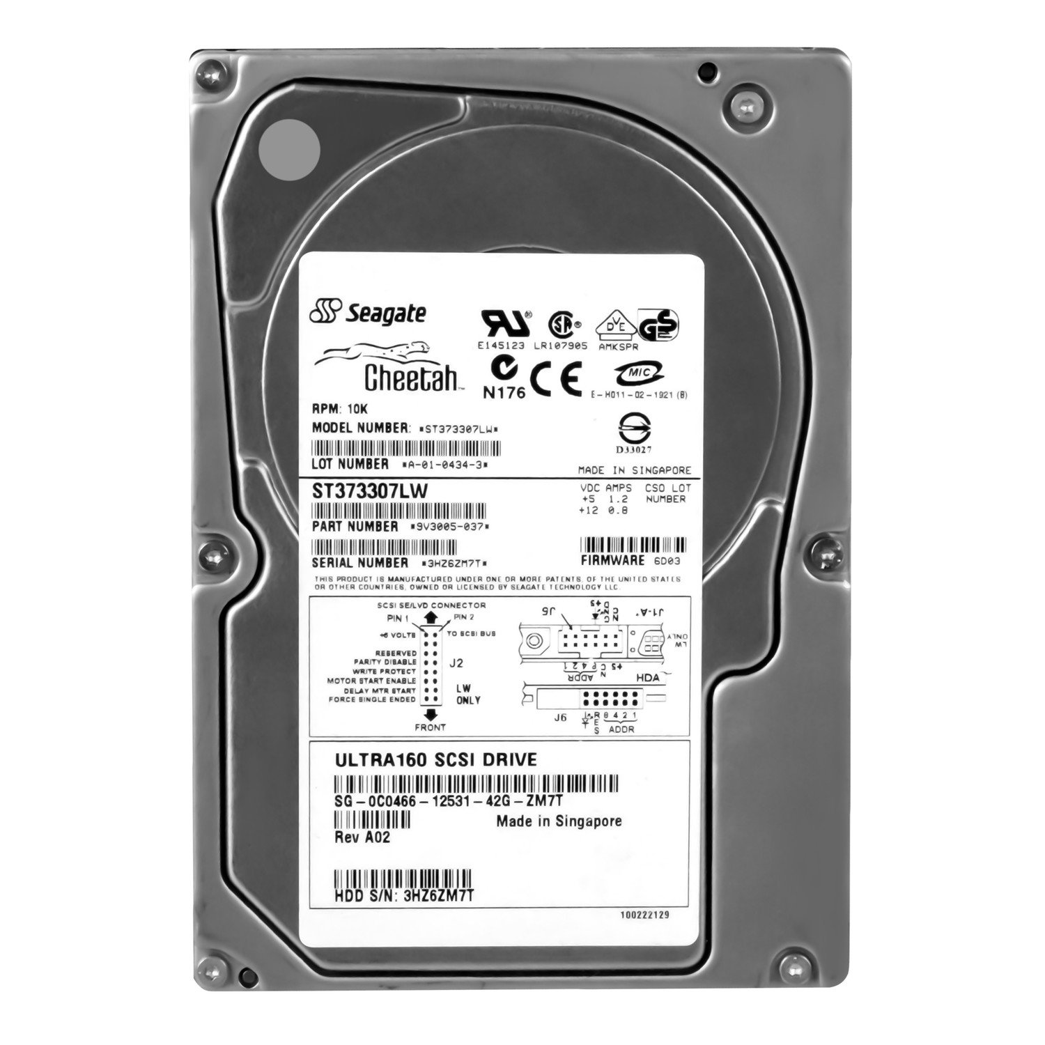 Dell 0C0466 73GB 10K 8MB Scsi U320 3,5' ST373307LW