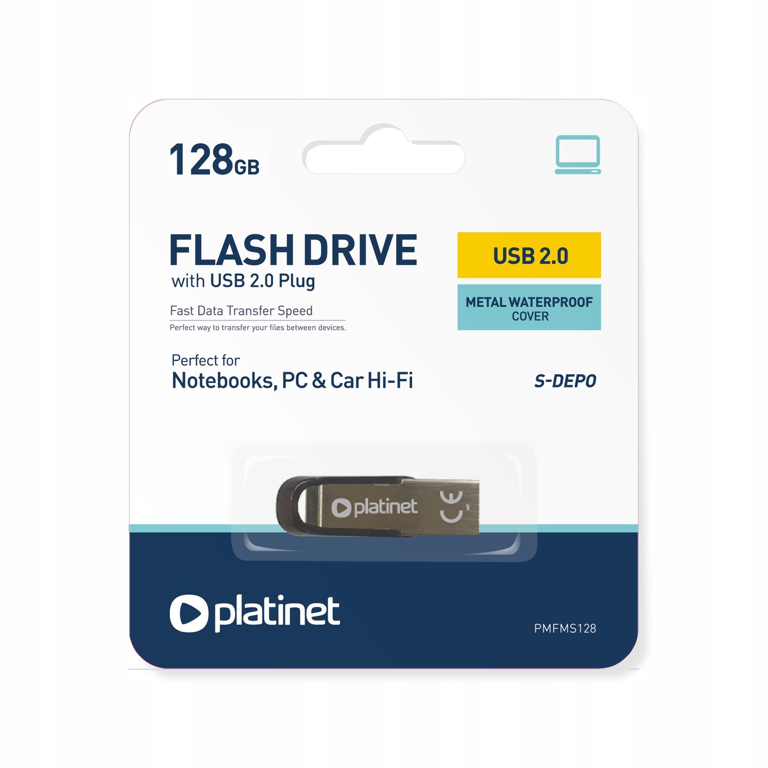 Platinet Pendrive Usb 2.0 S-Depo 128GB Metal Udp