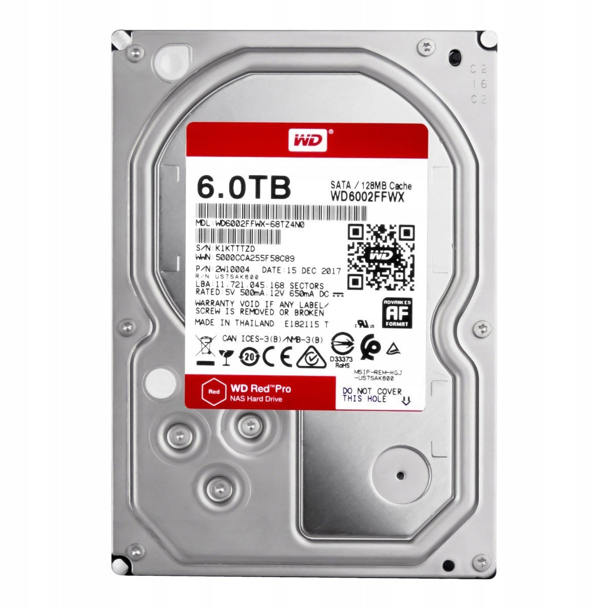 Wd Red Pro 6TB 7.2K 128MB Sata III 3.5' WD6002FFWX