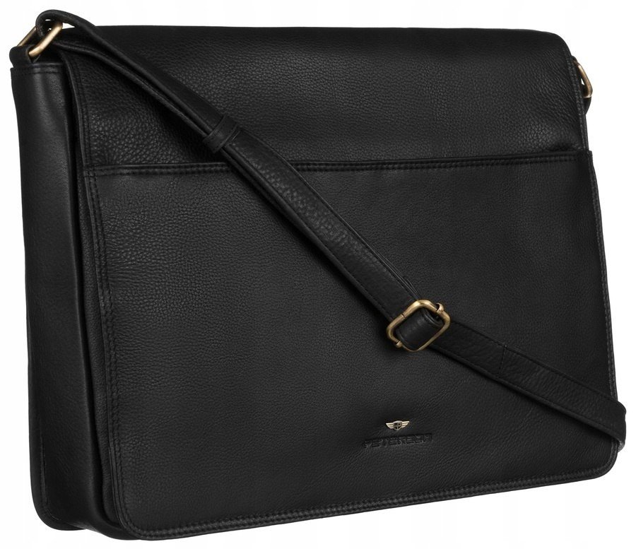 Prostorná kožená brašna na notebook 15″ Peterson