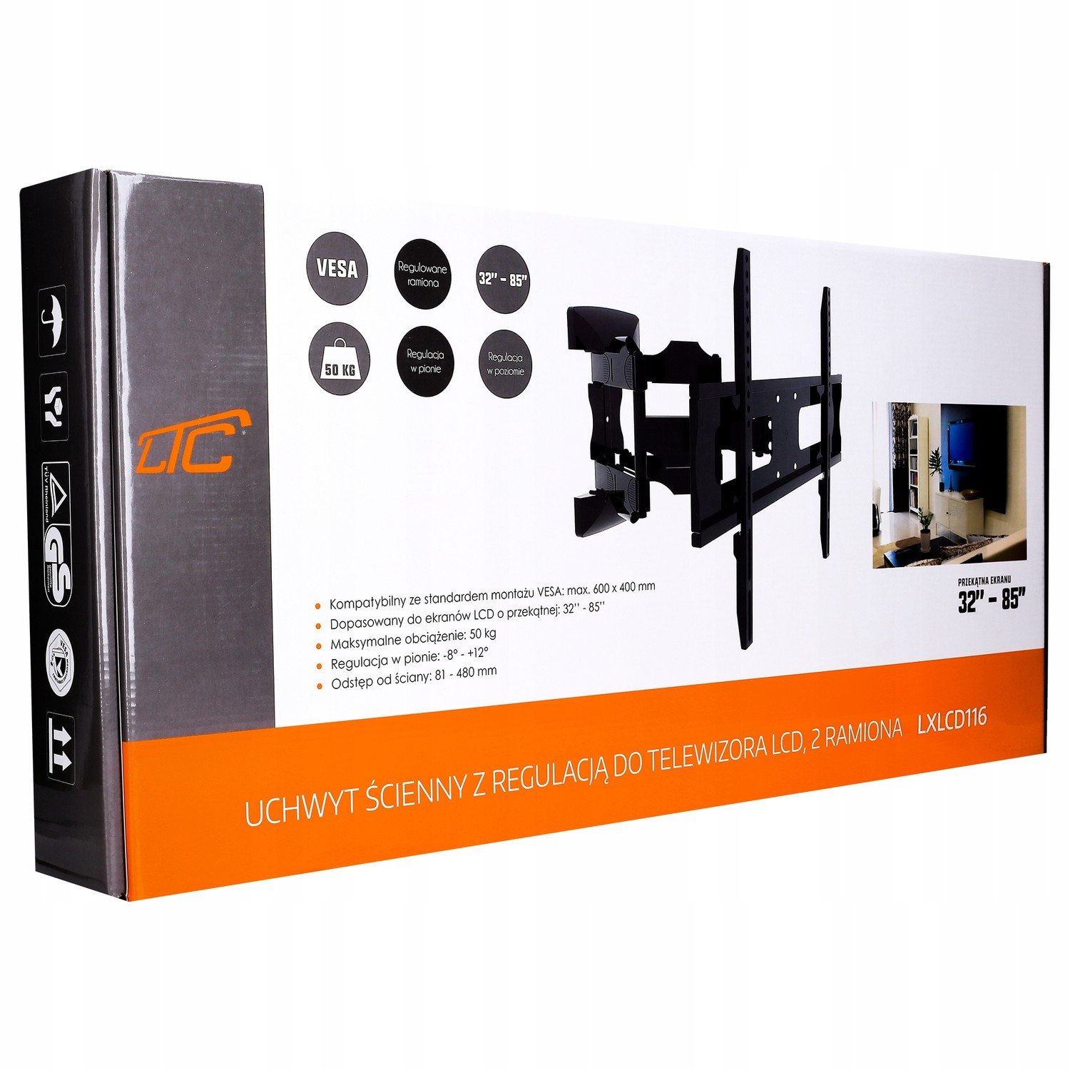 Pevný Držák Tv Nástěnný Věšák 32-85'