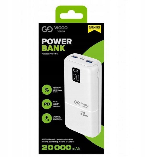 Vega Power Banka 20000MAH Pd Bílá PD20000MAH