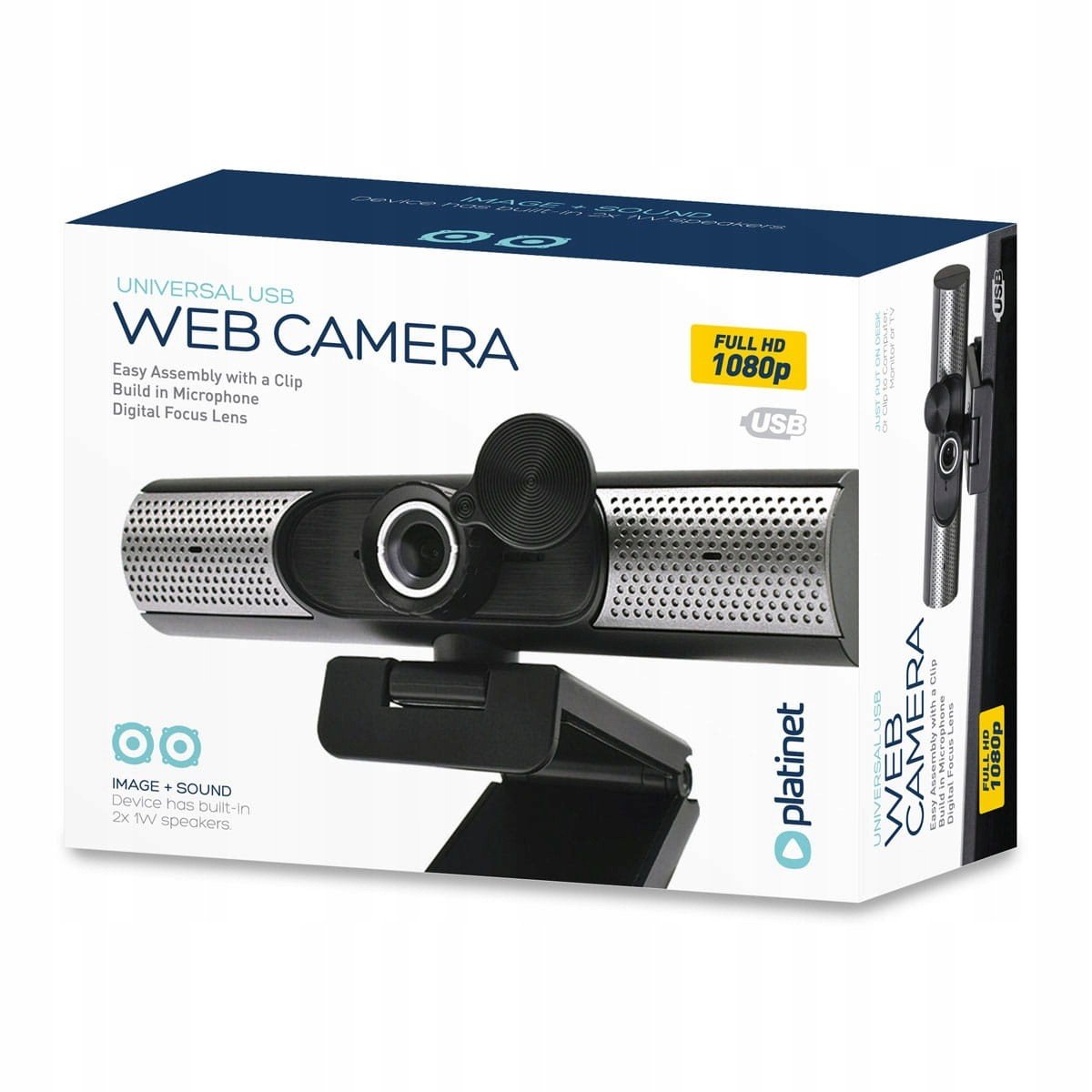 1080p webkamera s reproduktory a mikrofonem