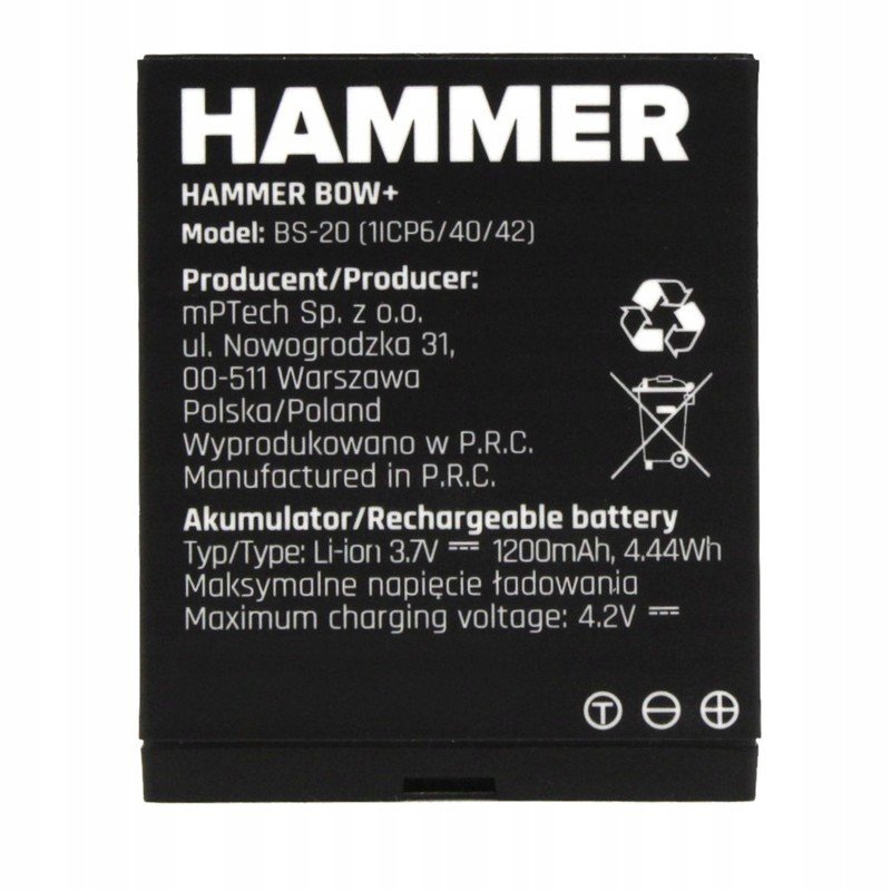 Baterie Hammer Bow+ BS-20 1200mAh