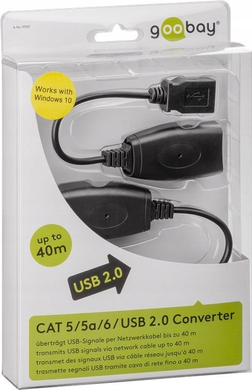 Usb Extender Cat 5/6 Usb/lan Goobay až 40m