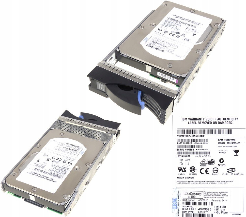 Ibm 40K6823 23R1776 146GB Fc 15K 3,5'' ST3146356FC