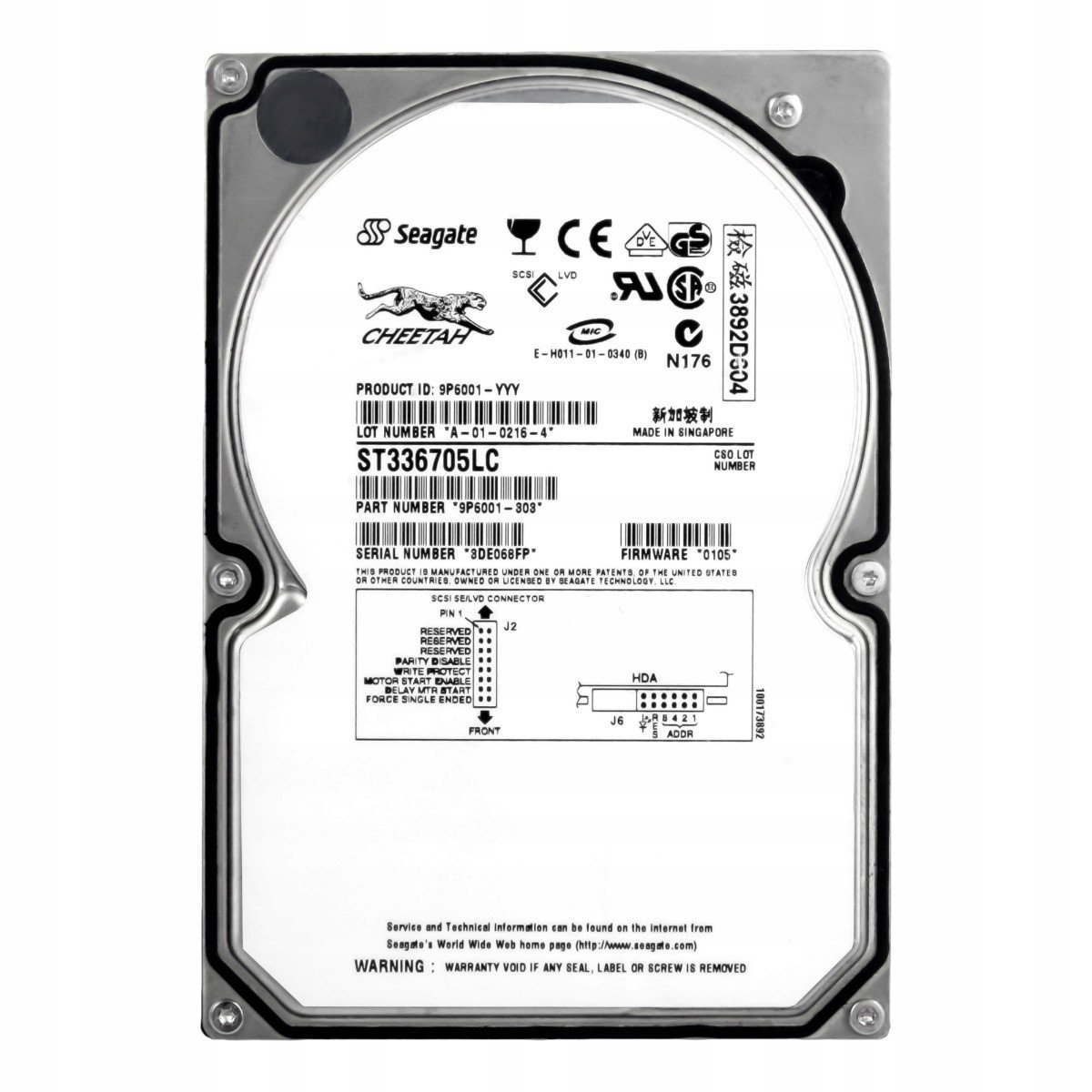 Seagate 36GB 10K Scsi ULTRA160 3,5'' ST336705LC