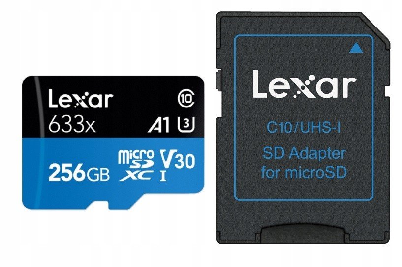 Lexar microSDXC 256GB 633x 95MB/s U1 V30 adaptér