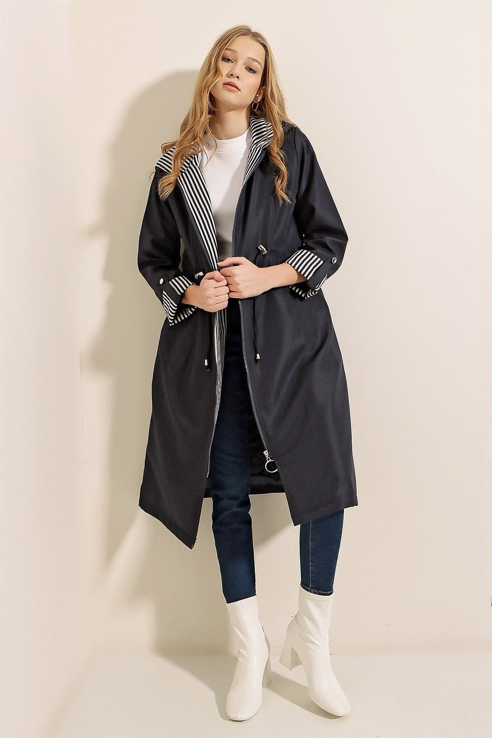 Bigdart Trench Coat - Dark blue - Double-breasted