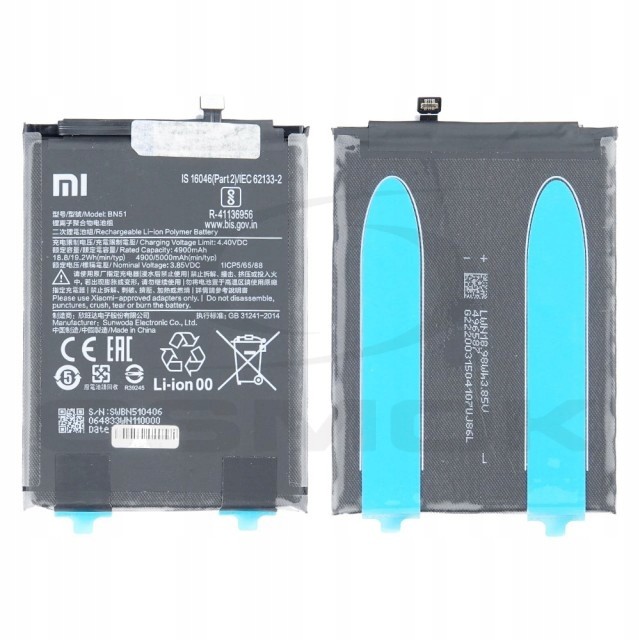 Baterie Xiaomi Redmi 8/8A BN51 B51 4900MAH Originál