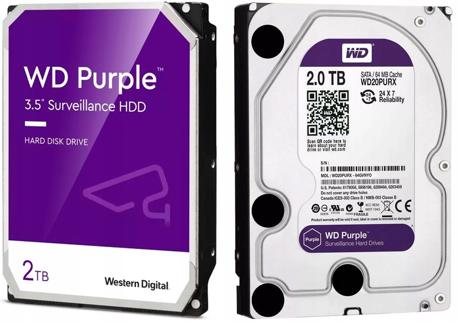 Hdd disk pro Nvr registrace Wd Purple 2TB 2000GB
